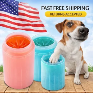 Dog Paw Cleaner Cup Soft Silicone Foot Washer Portable Pet Paw Cleaning Brush US