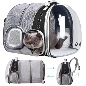 Expandable Cat Backpack Carrier Bubble Space Capsule Pet Bag for Travel 20 lbs